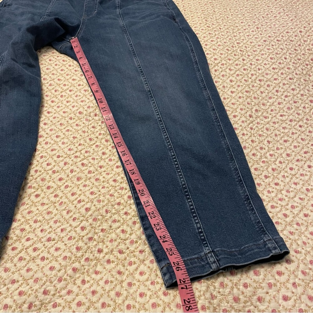 Madewell Pull-On Relaxed Jeans in Caville Wash Seamed   Women’s Size Large - Picture 11 of 15